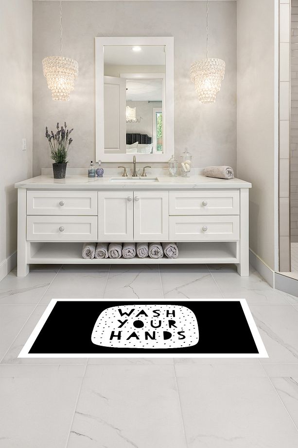 Banyo Ayak Paspası Süngerli Ayak Havlusu Banyo Ayak Havlusu - 1