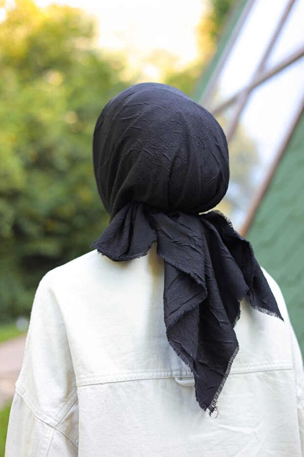 Bambu Eşarp Siyah - 4