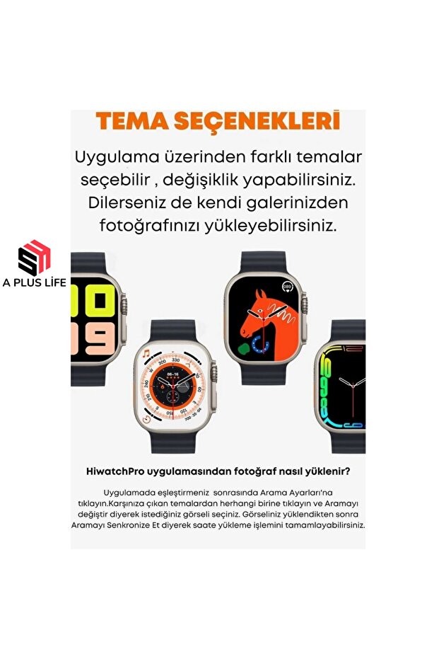 Watch Akıllı Saat Bluetooth Ultra Akıllı Saat Ios Ve Andorid Uyumlu Smartwatch Spor Ve Sağlık Sensör - 2