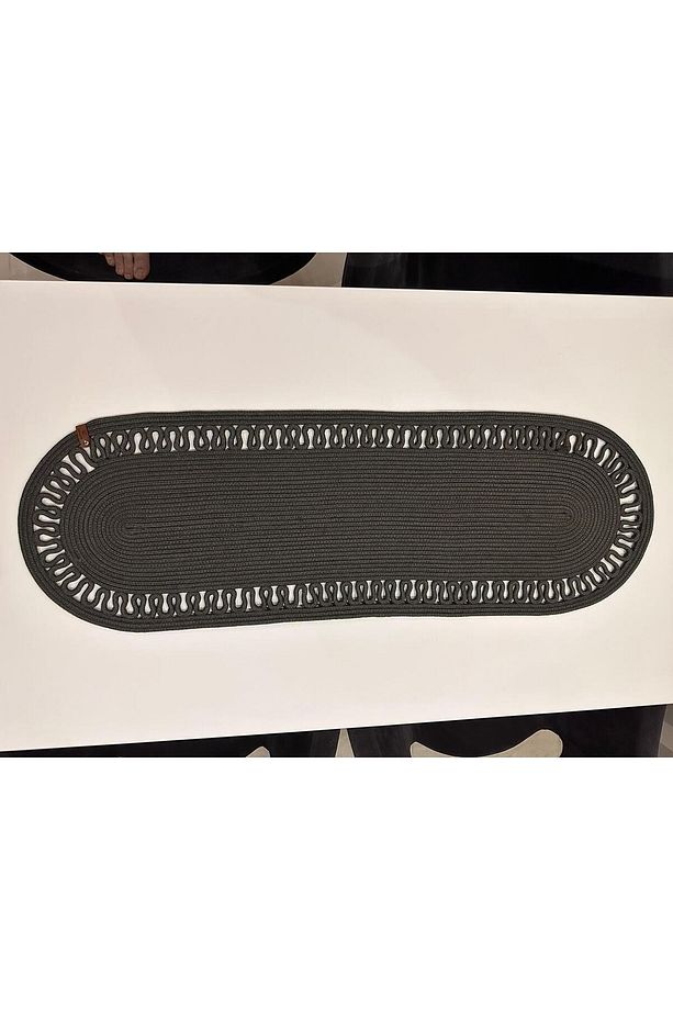 Dekoratif Salyangoz Jüt Dokuma DALGALI Runner Amerikan Servisi Salyangoz Runner 35 X 100 - 3