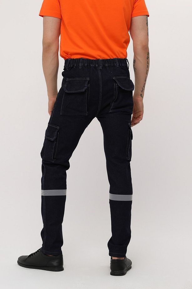 İş Pantolonu Klasik Model Kot Likralı 6 Cepli - 8