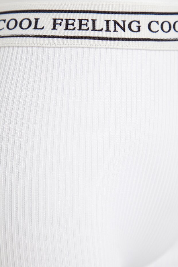 Czarno-białe bokserki zestaw 2 sztuk z prążkowanym napisem - gumowe detale, Thmaw24ku00008 - 8