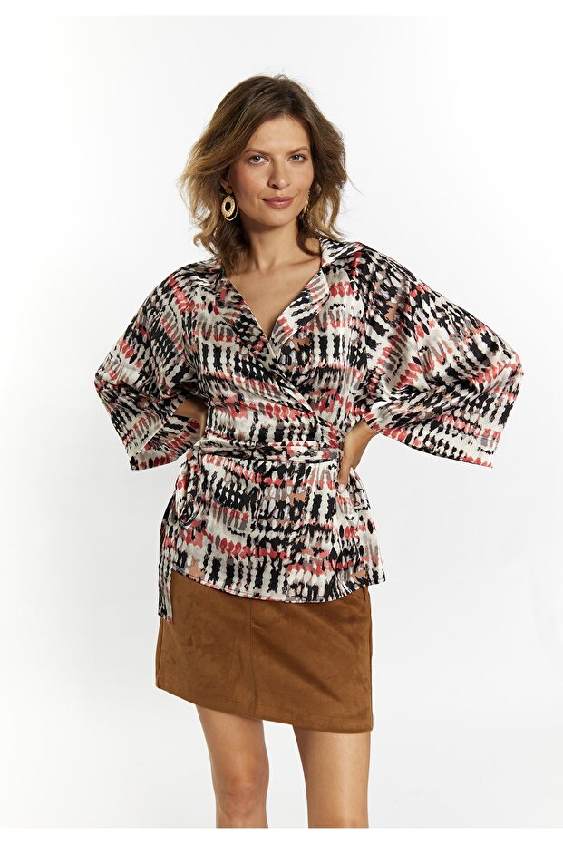 FESTIVAL Wrap blouse flesh - 2
