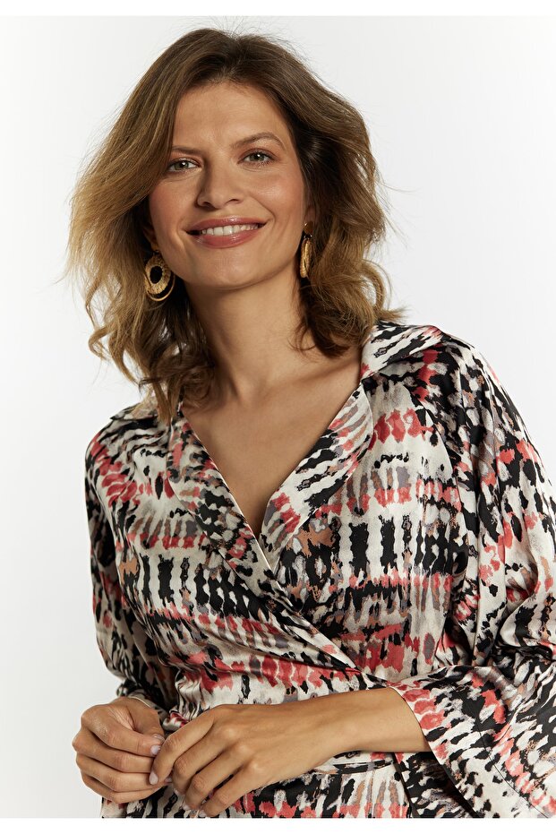 FESTIVAL Wrap blouse flesh - 3