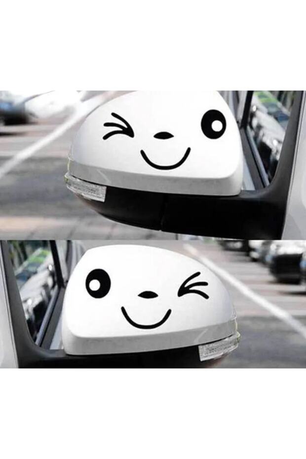 Winking Rear View Mirror Sticker 11x5 Cm