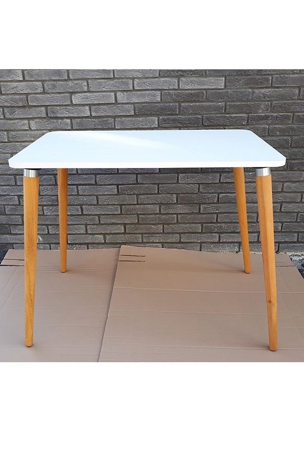 masif Gürgen Konik Ahşap Ayak M8 Vidalı ve Montaj Aparatlı açılı tabla Masa ayağı - 5