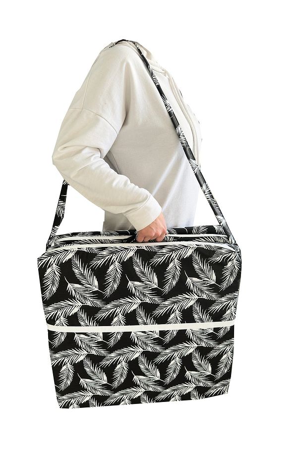 Katlanır Yer Yatağı Ve Tek Kişilik Sünger Katlanır Minder Yatak 55x165 Cm 3 Cm-SİYAH TÜY - 3