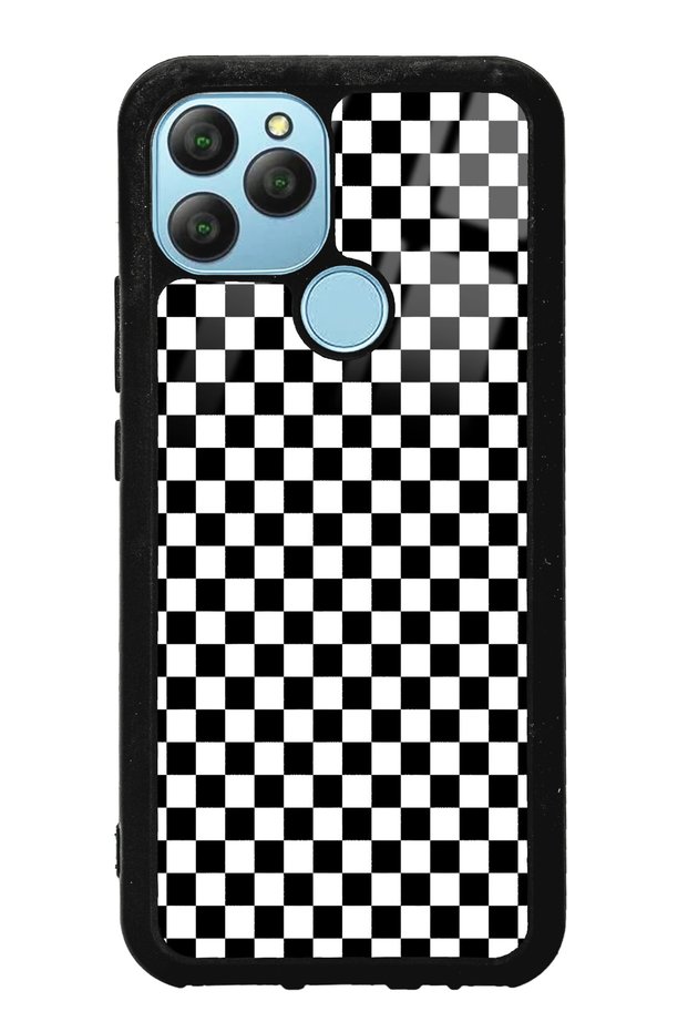 Gm 21 Checkered Design Glossy Phone Case