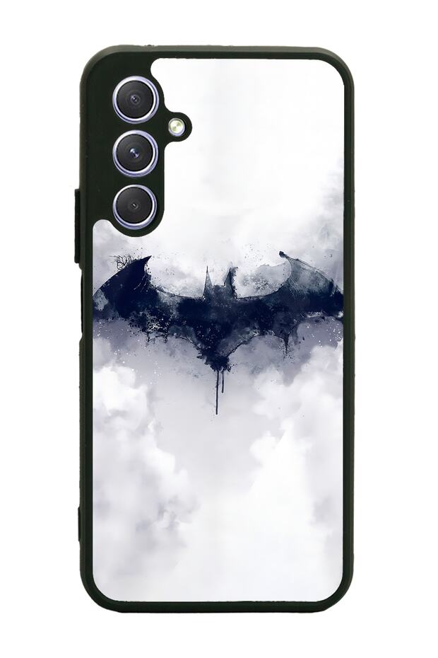 Samsung A24 White Batman Design Glossy Phone Case