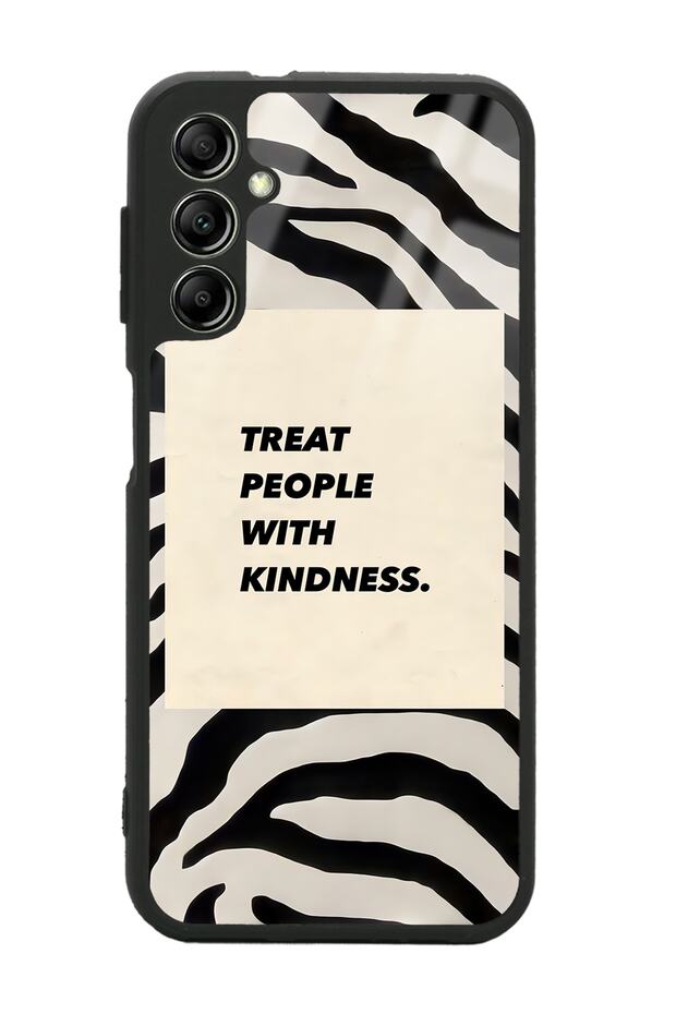 Glossy Phone Case for Samsung A04S Zebra Motto Design
