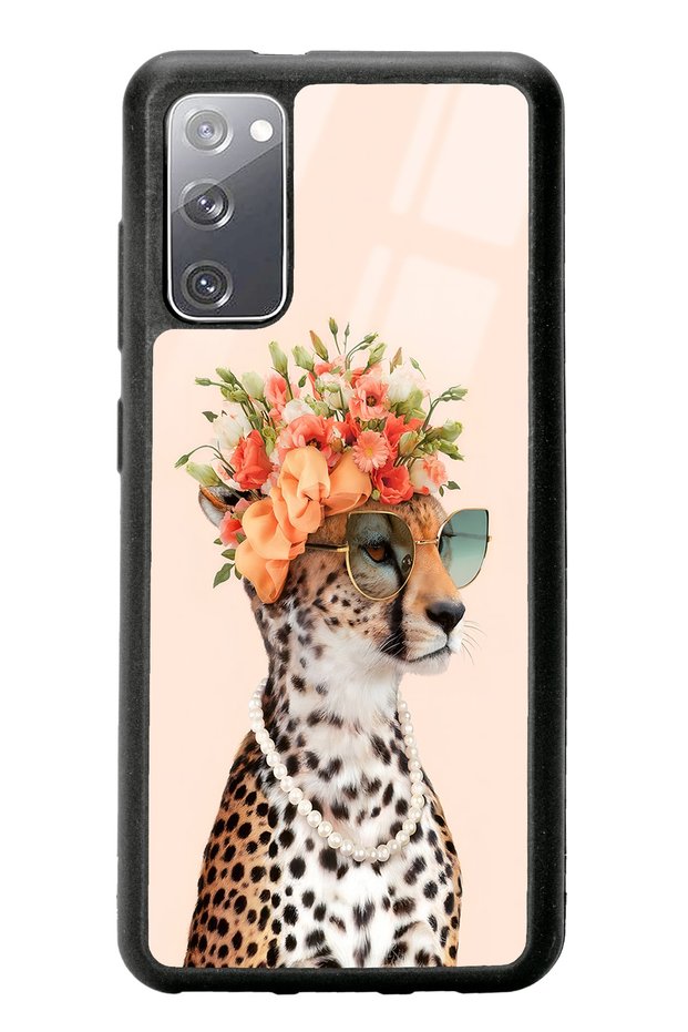 Samsung S20 Influencer Glossy Phone Case with Leopard Cat Design