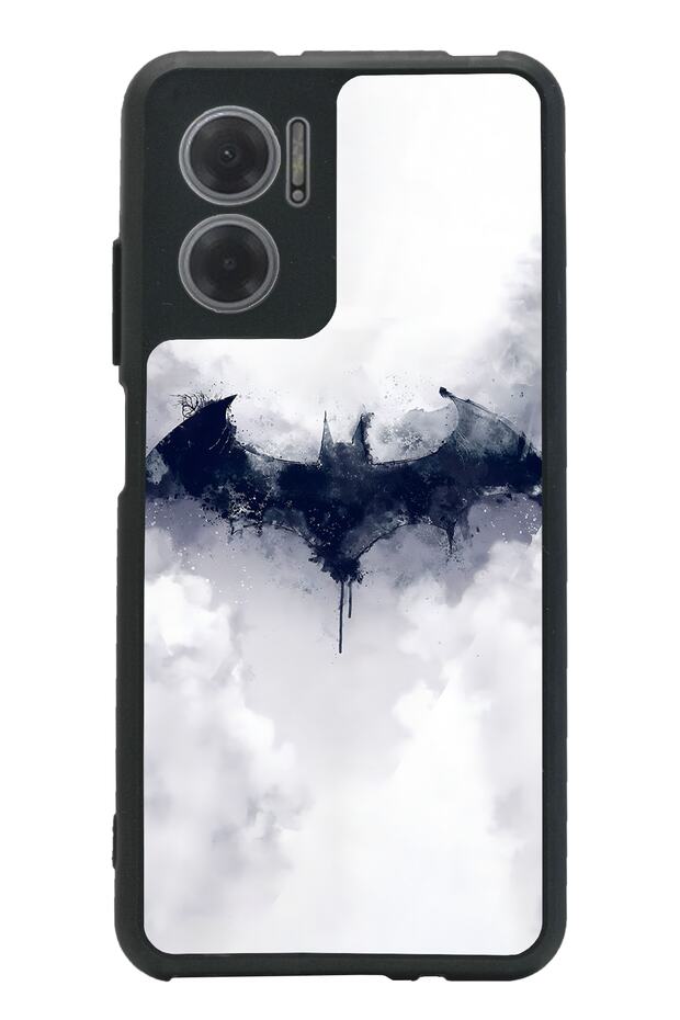 Xiaomi Redmi Note 11E Compatible White Batman Design Glossy Phone Case
