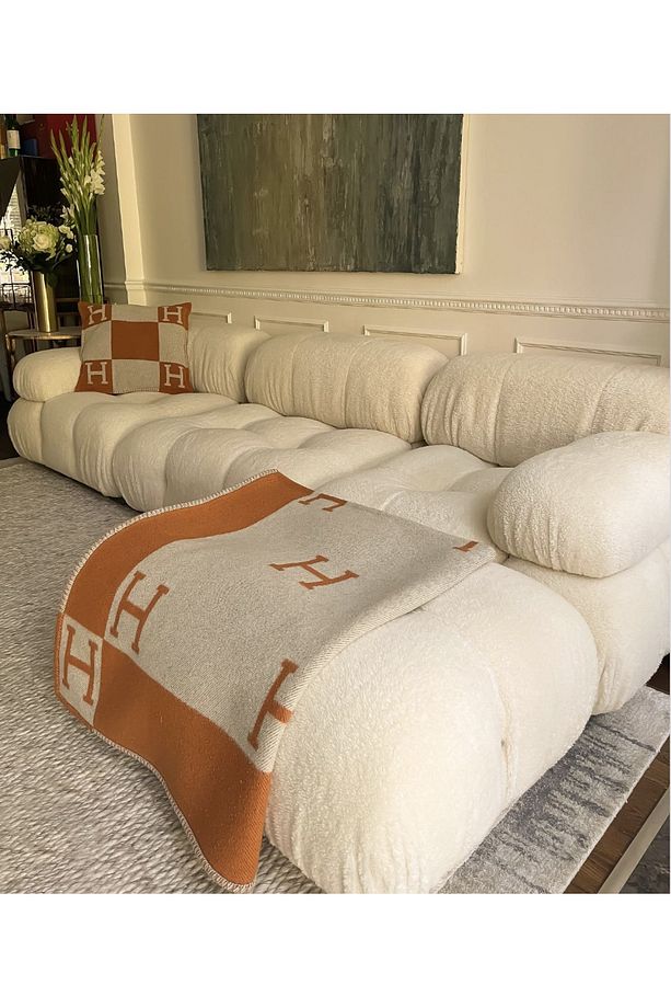 Bellini 4 Modül Modüler Koltuk Köşe Takımı, Teddy, Krem - 1