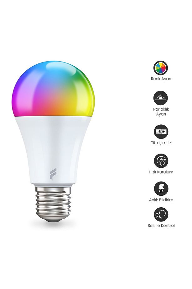 Akıllı Led Ampul (16.7 MİLYON RENK) Ve Kablosuz Kapı Pencere Sensörü Seti, Wifi, Uzaktan Takip - 2