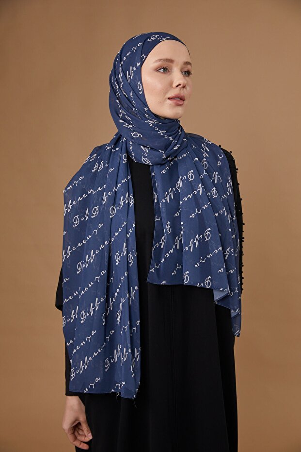 BONELİ ŞAL LOGO - LACİVERT - 3