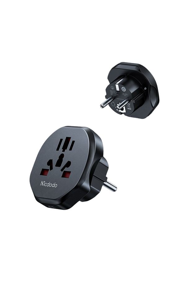 CP-4550 Priz Dönüştürücü - Universal Seyahat Adaptörü - Siyah - 1