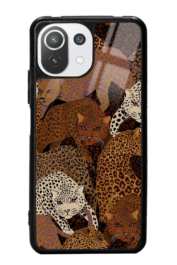 Xiaomi Mi 11 Lite Glossy Phone Case with Leopards Design