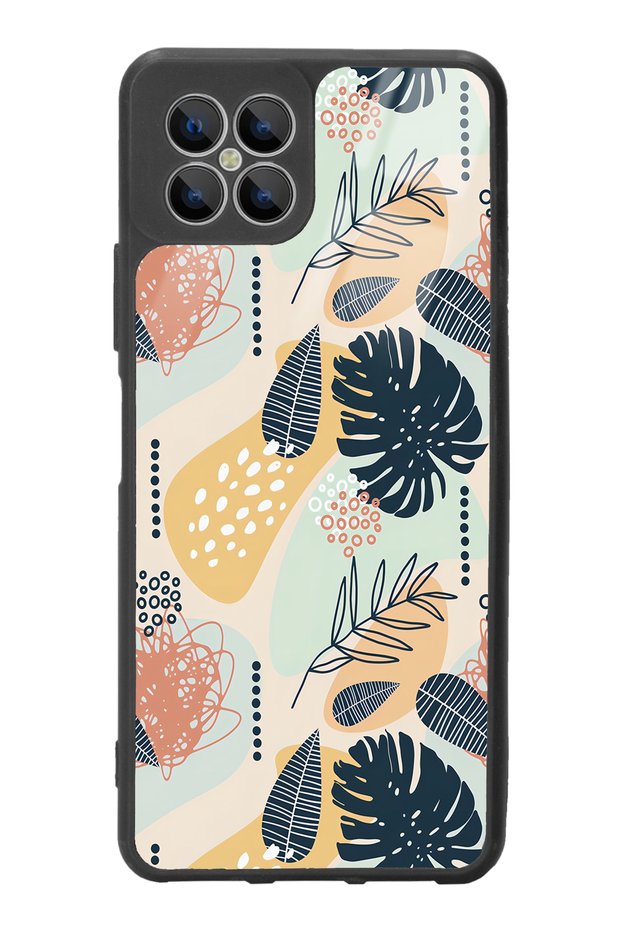 Omix X600 Glossy Phone Case with Retro Leaf Design
