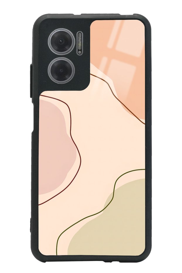 Glossy Phone Case with Design for Xiaomi Redmi Note 11E Nude Colors