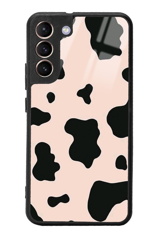 Glossy Phone Case for Samsung S22 Plus Pink Milky Design