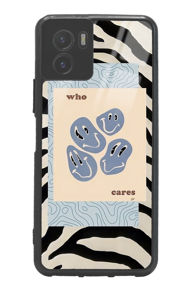 Vivo Y15S Zebra Emoji Design Glossy Phone Case