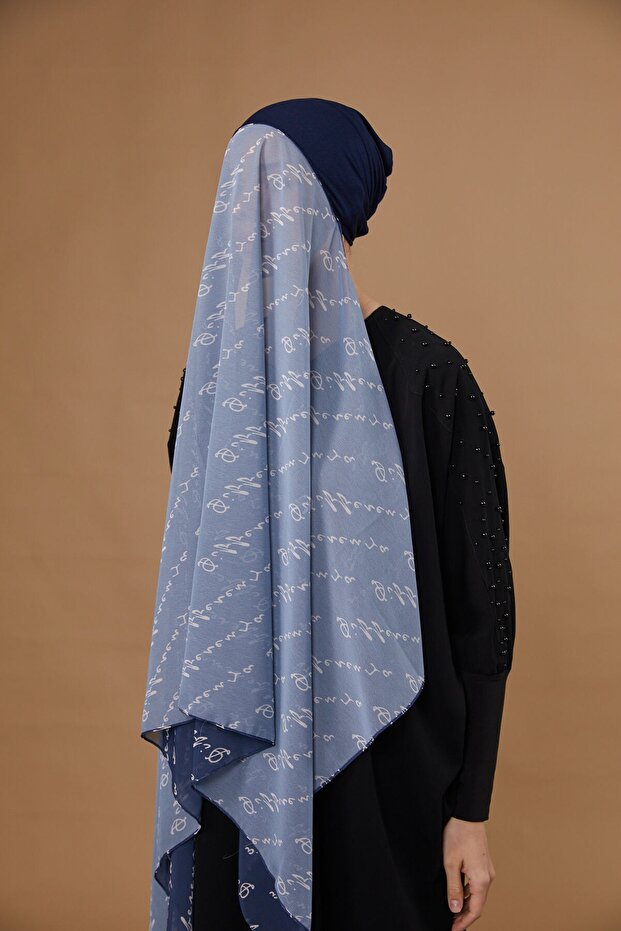 BONELİ ŞAL LOGO - LACİVERT - 4