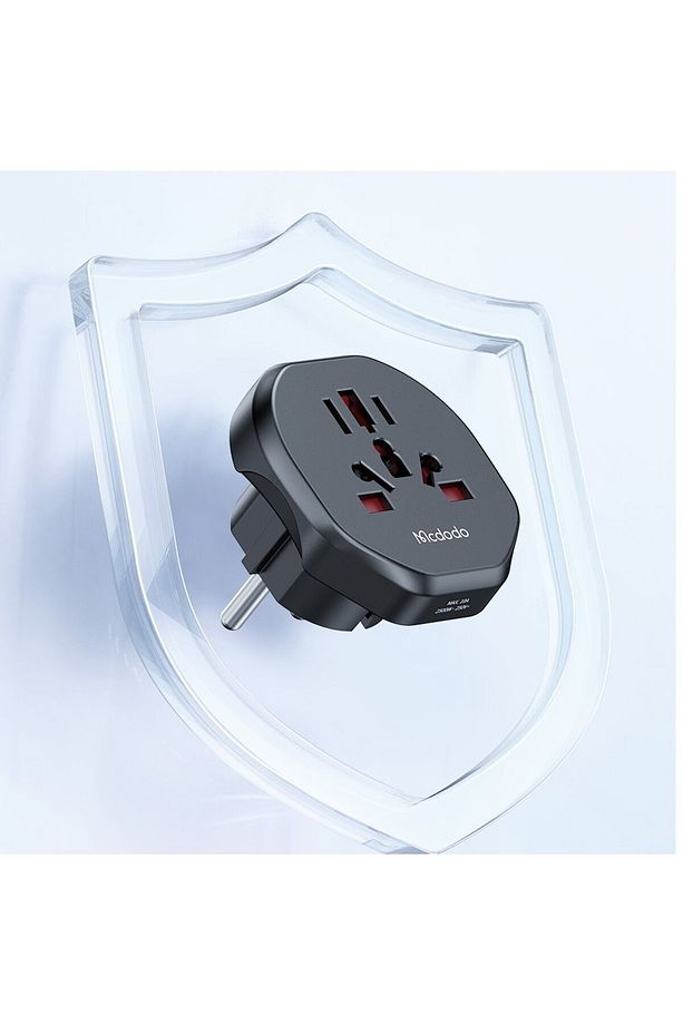 CP-4550 Priz Dönüştürücü - Universal Seyahat Adaptörü - Siyah - 2