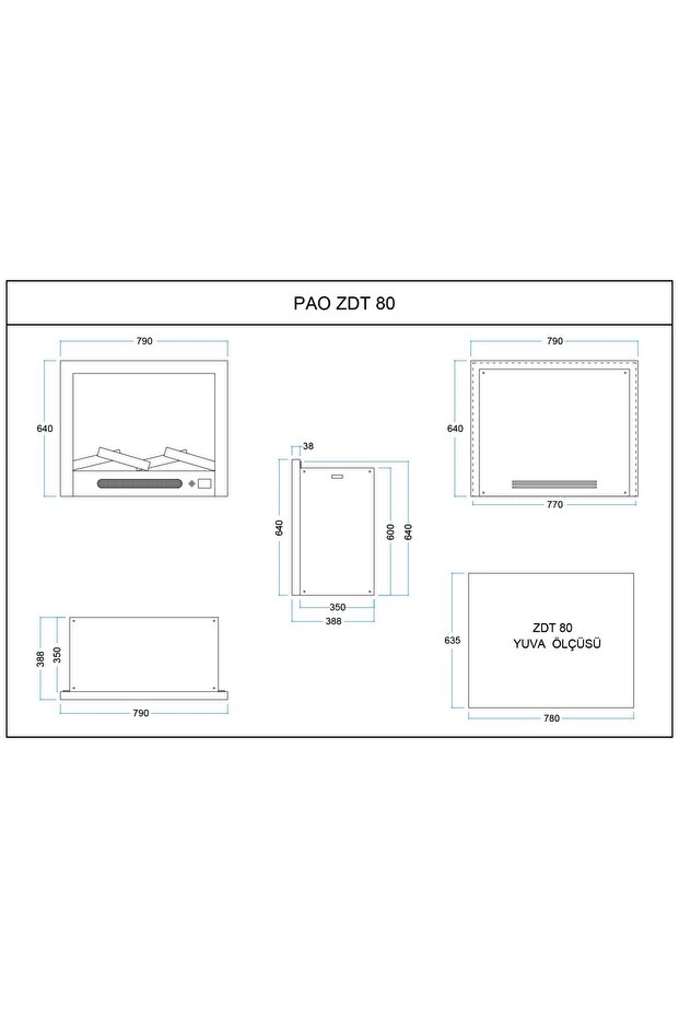 80CM ELEKTRİKLİ ŞÖMİNE - 4