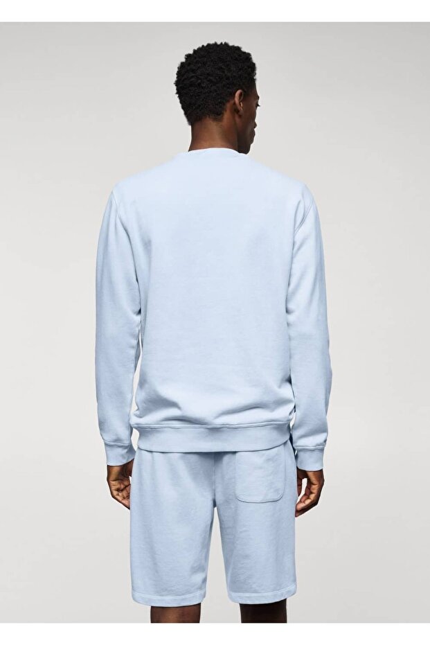 Boyanmış Pamuklu Sweatshirt - 4