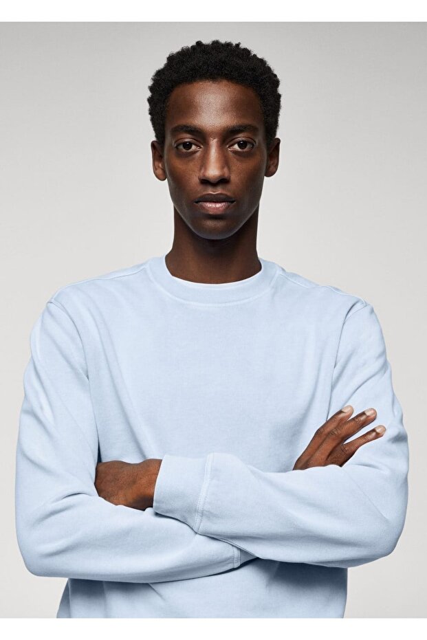 Boyanmış Pamuklu Sweatshirt - 7