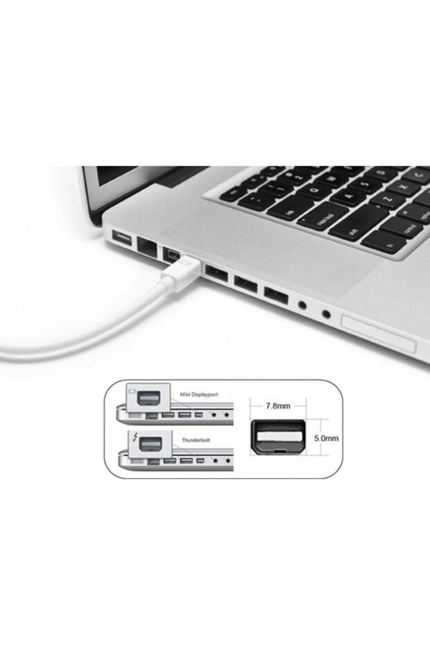 Mini Display Port To VGA Dönüştürücü Kablo Mdp Male (Erkek) VGA Famele (Dişi) - 3