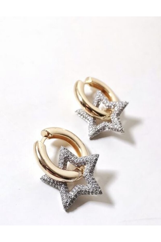 Star Tip Steel Earrings