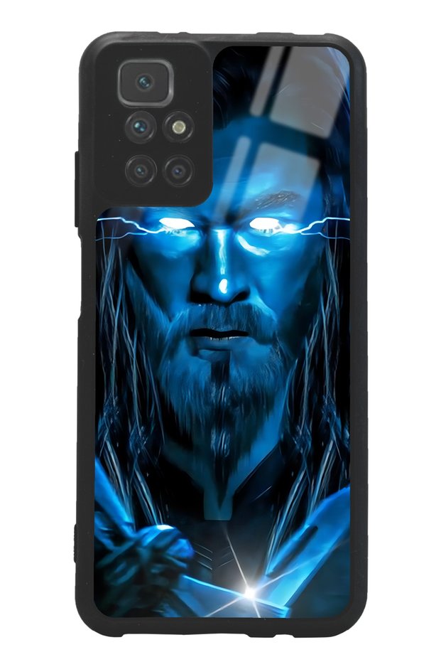 حافظة هاتف لامعة بتصميم ثور لهاتف Xiaomi Redmi 10