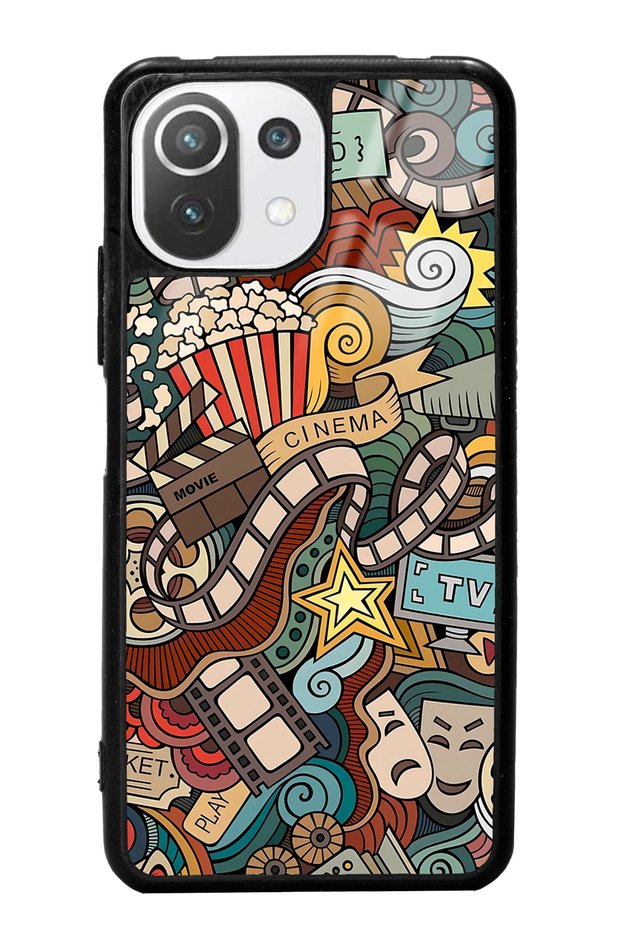 Xiaomi Mi 11 Lite Glossy Phone Case with Retro Cinema Design