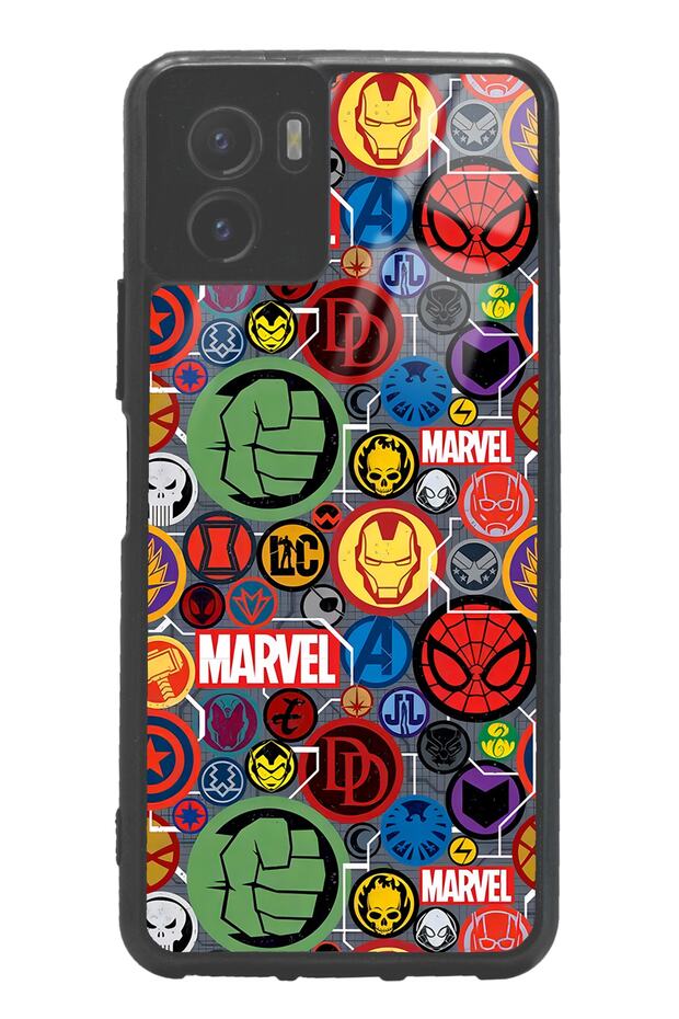 Vivo Y15S Marvel Face Design Glossy Phone Case