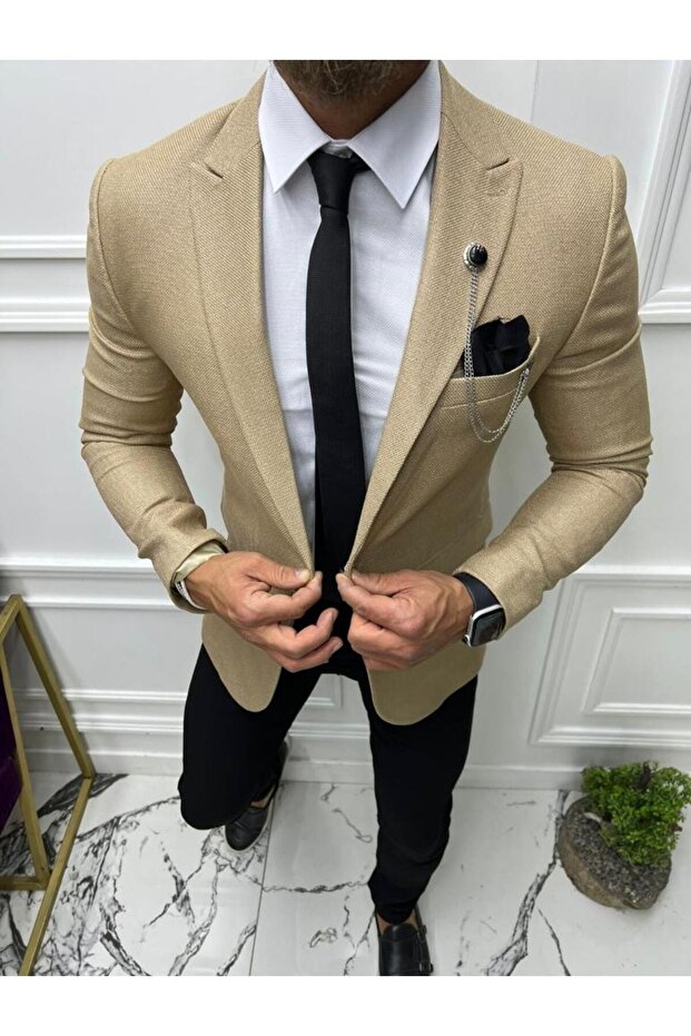 Italian Style Jacket Vest Slim Fit Silim Fit