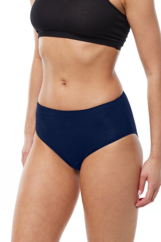 Women's Navy Blue 2 Pack Modal High Waist Slip Panties 1955