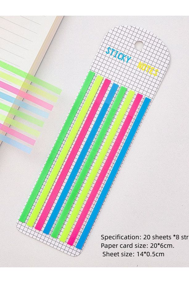 Sticky Notes Şeffaf Renkli Yapışkan Not Kağıdı Etiketi Uzun Şerit 2 - 5