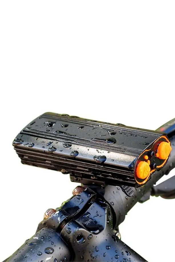 ® Şarj Göstergeli Uzun Menzil Su Geçirmez LED Bisiklet Feneri 1600 Lumen - 4