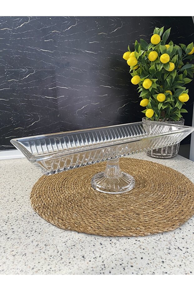 Linea Model Glass Footed Presentation Rack - 4