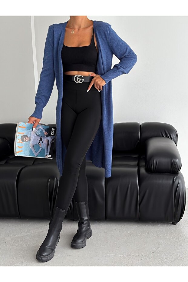 Kadın Basic Uzun Hırka - 2