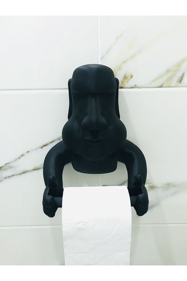 Kemx3d-moai Tasarım Tuvalet Kağıdı Tutucu 'l' - 3