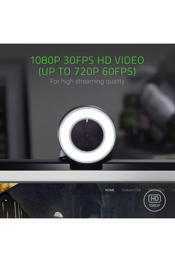 Kiyo RZ19-02320100-R3M1 Halka Işığı ile Donatılmış Masaüstü Siyah Web Camera - 5