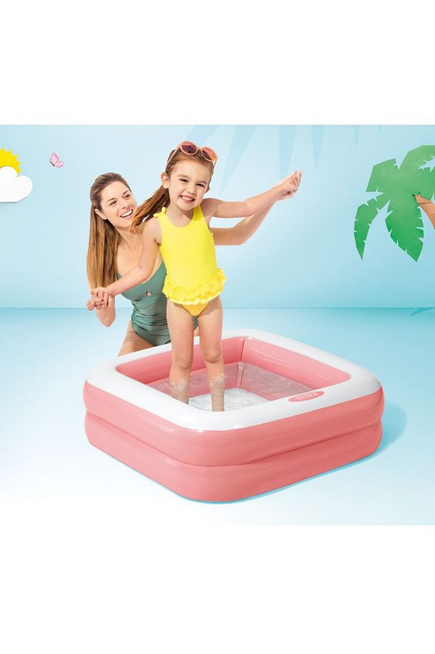 Mini Kare Havuz 85x85x23 cm - Yumuşak Tabanlı Bebek Havuzu - 3