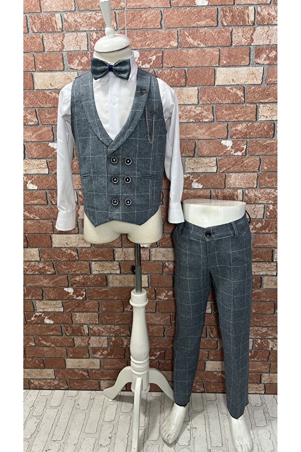 Çocuk Yelek Takım Gömlekli Set Helsinki - 1