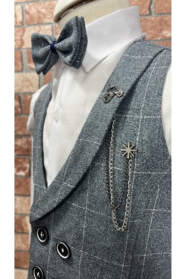 Çocuk Yelek Takım Gömlekli Set Helsinki - 5