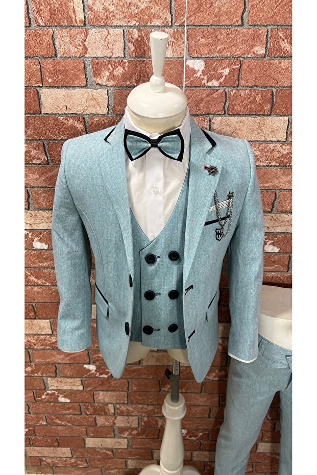 Çocuk Takim Elbise Yelekli Gömlekli Set 5yaş-14yaş Maldiv - 4