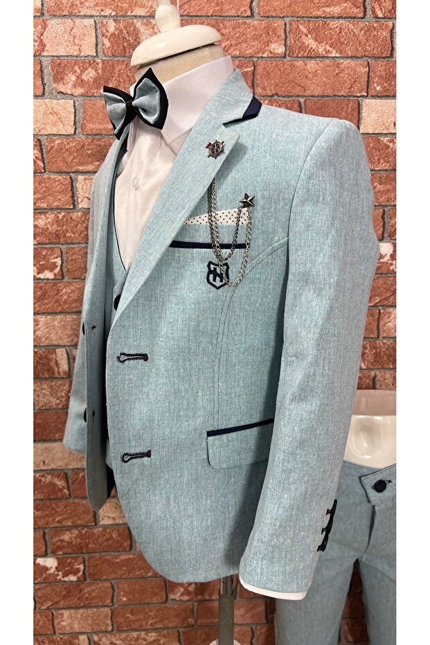 Çocuk Takim Elbise Yelekli Gömlekli Set 5yaş-14yaş Maldiv - 5