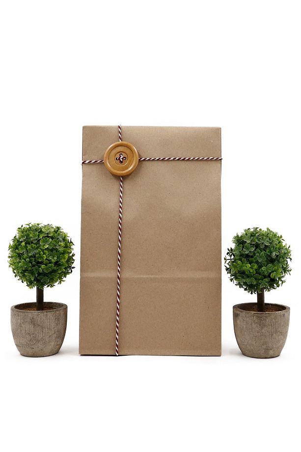 15x29x8 Cm Kraft Kese Kağıdı 10 Adet, Hediyelik Poşet, Hediye Kutusu - 1