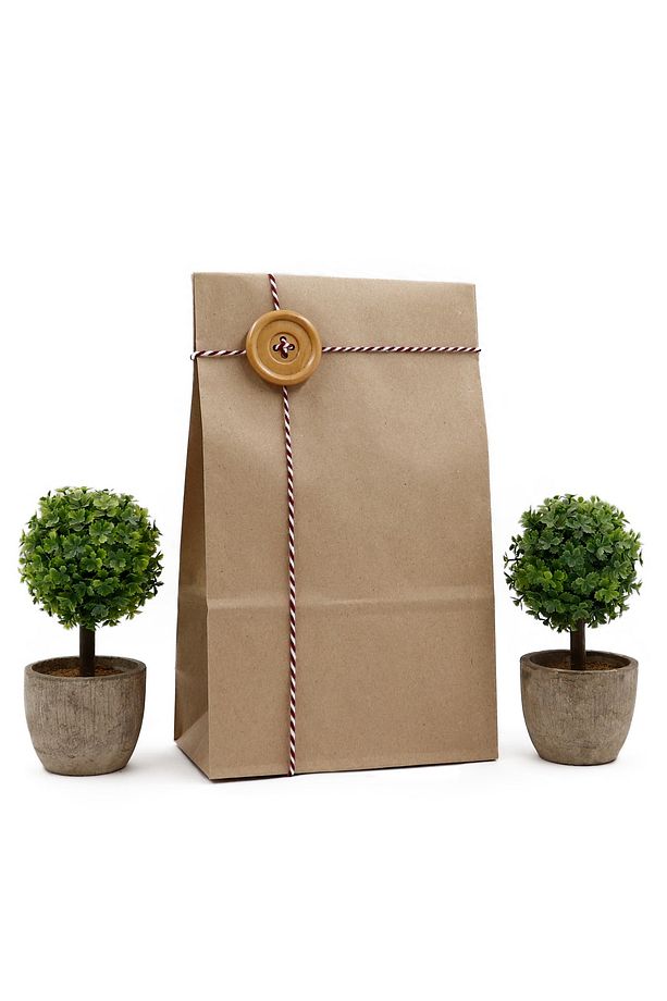 15x29x8 Cm Kraft Kese Kağıdı 10 Adet, Hediyelik Poşet, Hediye Kutusu - 2